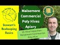 Inspection de la ruche poly  maisemore apiaries commercial poly hive