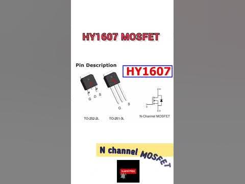 HY1607 MOSFET PINOUT #akexperiment #pinout #electronic #nchannel #
