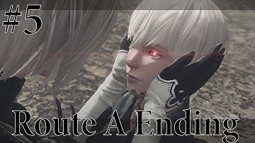 Nier Automata BLIND Playthrough - 5 - Route A Ending Reaction 😱 (Let