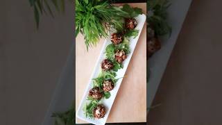 Sausage Stuffed Mushroom Caps #quickeasydeliciousrecipes