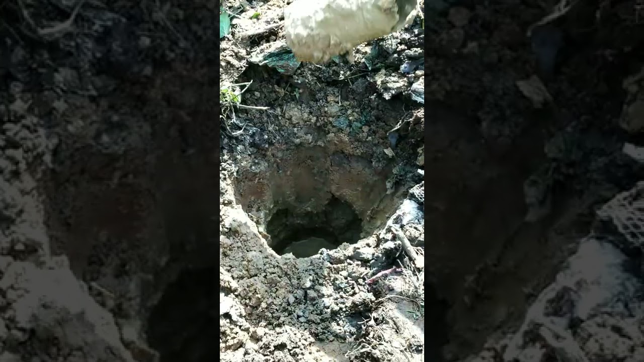 stay pit grouting for electric Lt pole