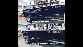 How to Remove Boat Decals (Alumacraft Decal Delete)