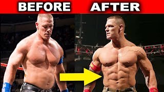 10 Surprising WWE Body Transformations - John Cena, Roman Reigns & more