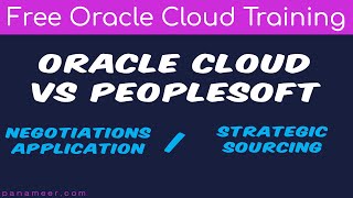Oracle Cloud Tutorial Ep 0057 | PeopleSoft Vs Oracle Cloud | Negotiations (Sourcing) (2021)