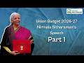 Budget 2026 | Nirmala Sitharaman Speech First 10 min