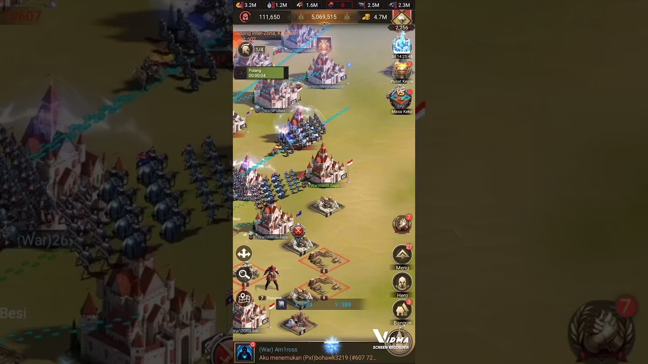 602 ( war alliance ) in ROC WarriorOfGod (602) Vs phoenix 1 (607)