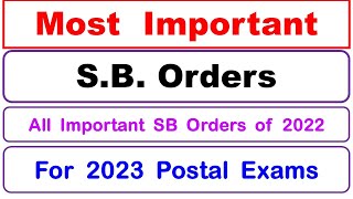 Most Important S.B. Order For 2023 Exam ! #Exams #important #|poistman #paexam2023 #2023pa #2023pa !