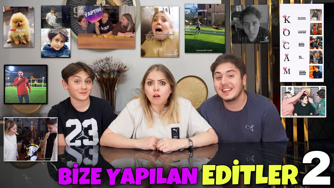 BİZE YAPILAN EDİTLERİ İZLEDİK 2 !! ANNEM ÇILDIRDI 😂
