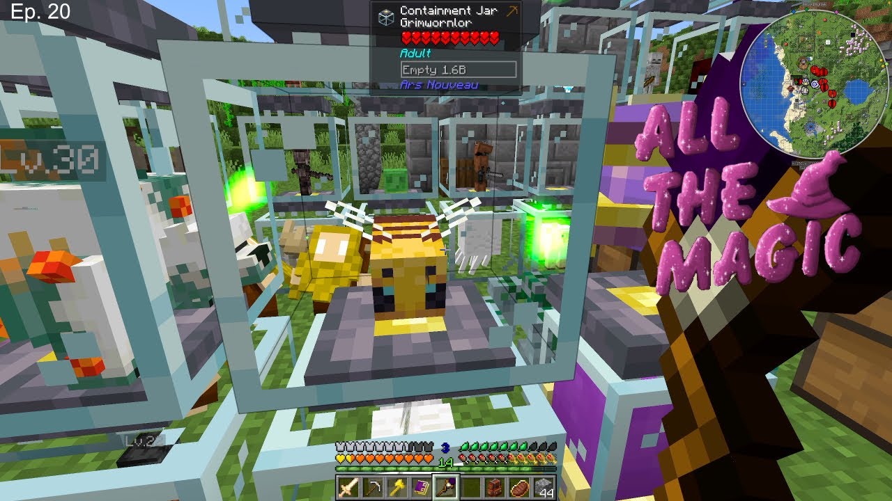 Wither fight! And a very dangerous Bee! All the Magic Arcana - EP 20