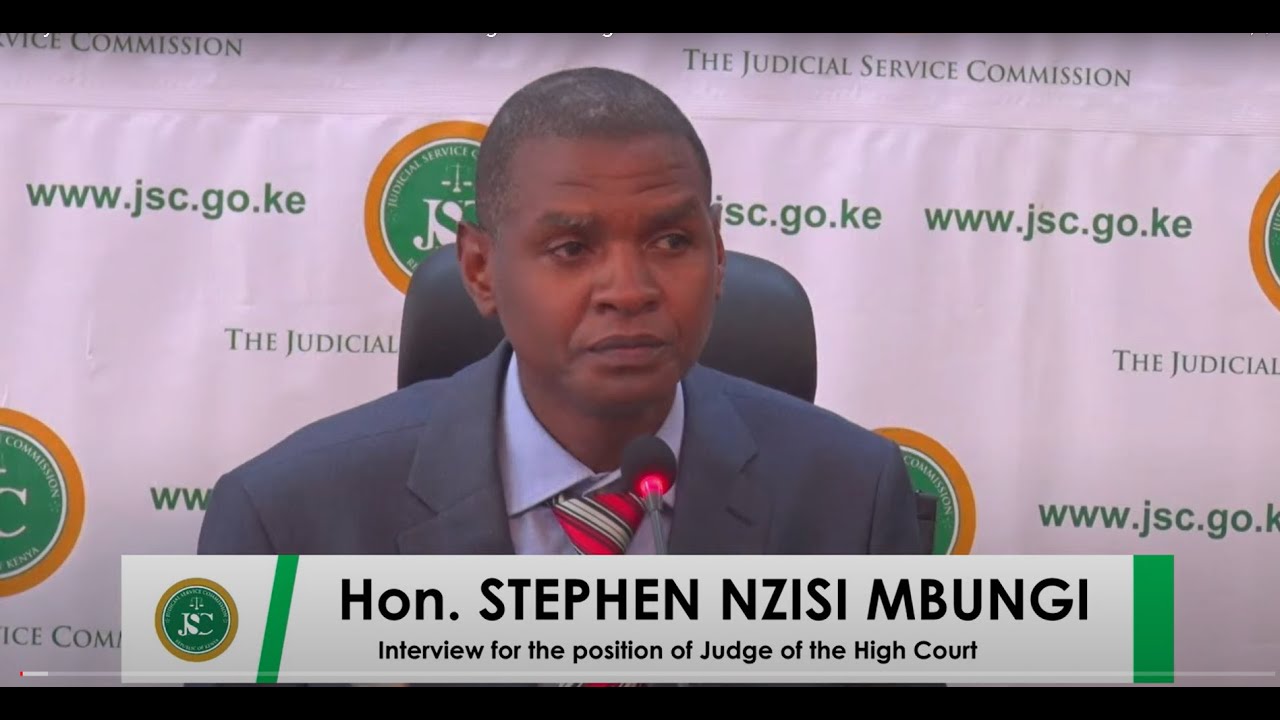 Hon. Stephen Nzisi Mbungi Interview for the position of Judge of the High Court