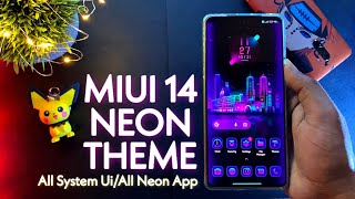 PREMIUM NEON MIUI 14 THEME Best Icon Dailor Miui theme New Ui Miui 14 Theme.