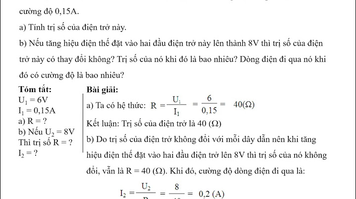 Giải bài tập vật lý 9 chương 2 năm 2024