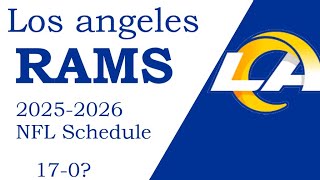 Rams 2025-2026 NFL Schedule!