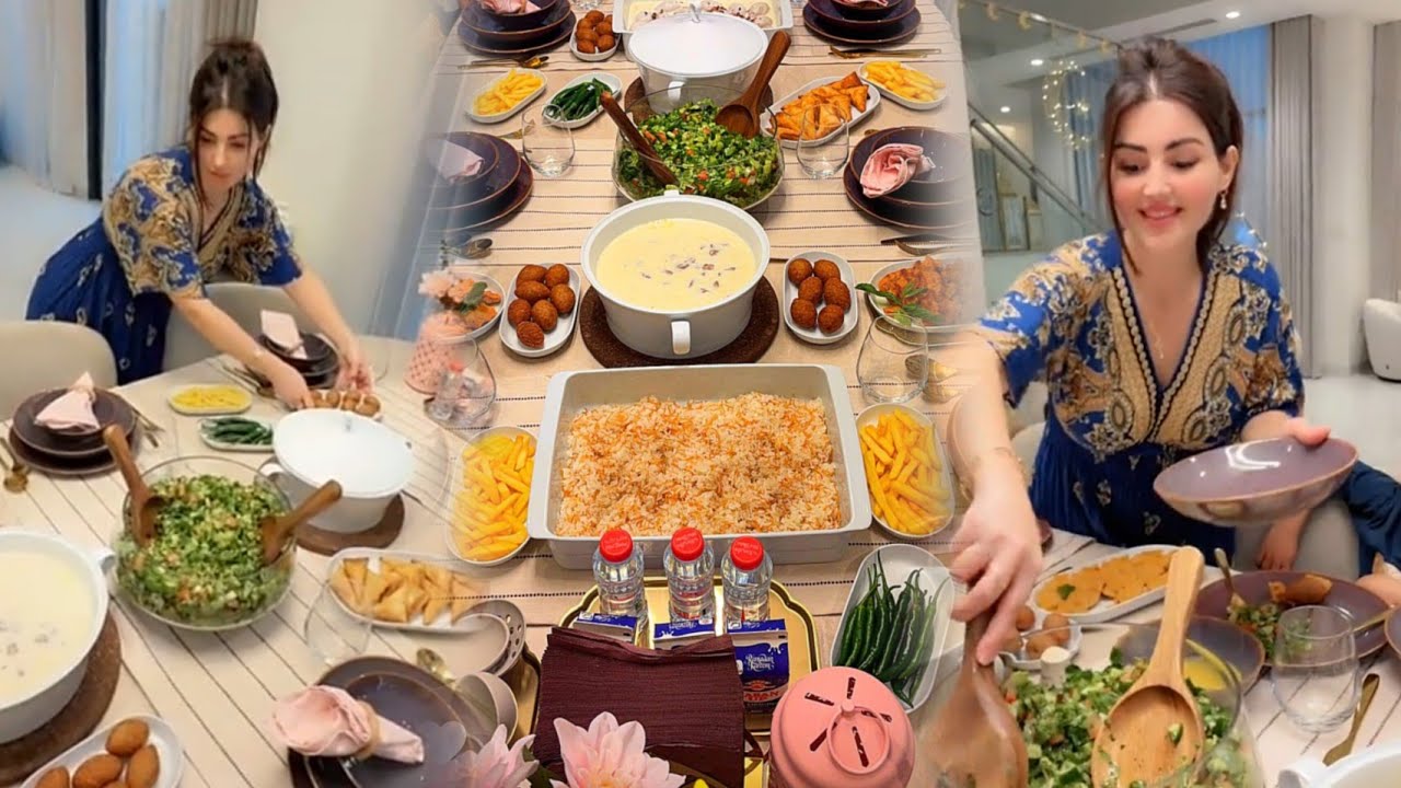 واخيرا عصام ونور لحظة الإفطار اللي نستناها طول السنة 🕌✨ شوفو طبخات نور الطيبة يا عيني 😋 🔥 