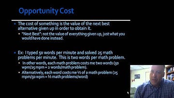 NEIU Lecture Series 19 (Part 1): Opportunity Cost and Gains from Trade