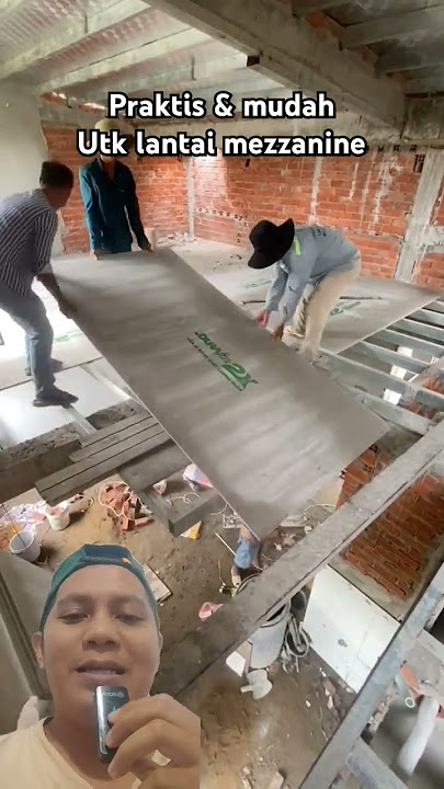 Pemasangan lantai mezzanine rangka  besi holo dan lantai kalsifloor #short #lantaimezzanine