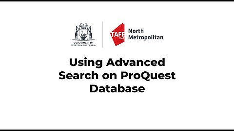 ProQuest Advanced Searching - Falls 2025