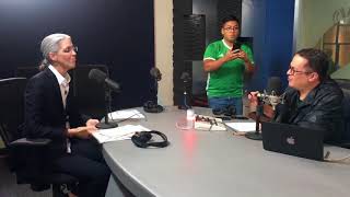 Pamela San Martín, INE counselor, explains how to vote.