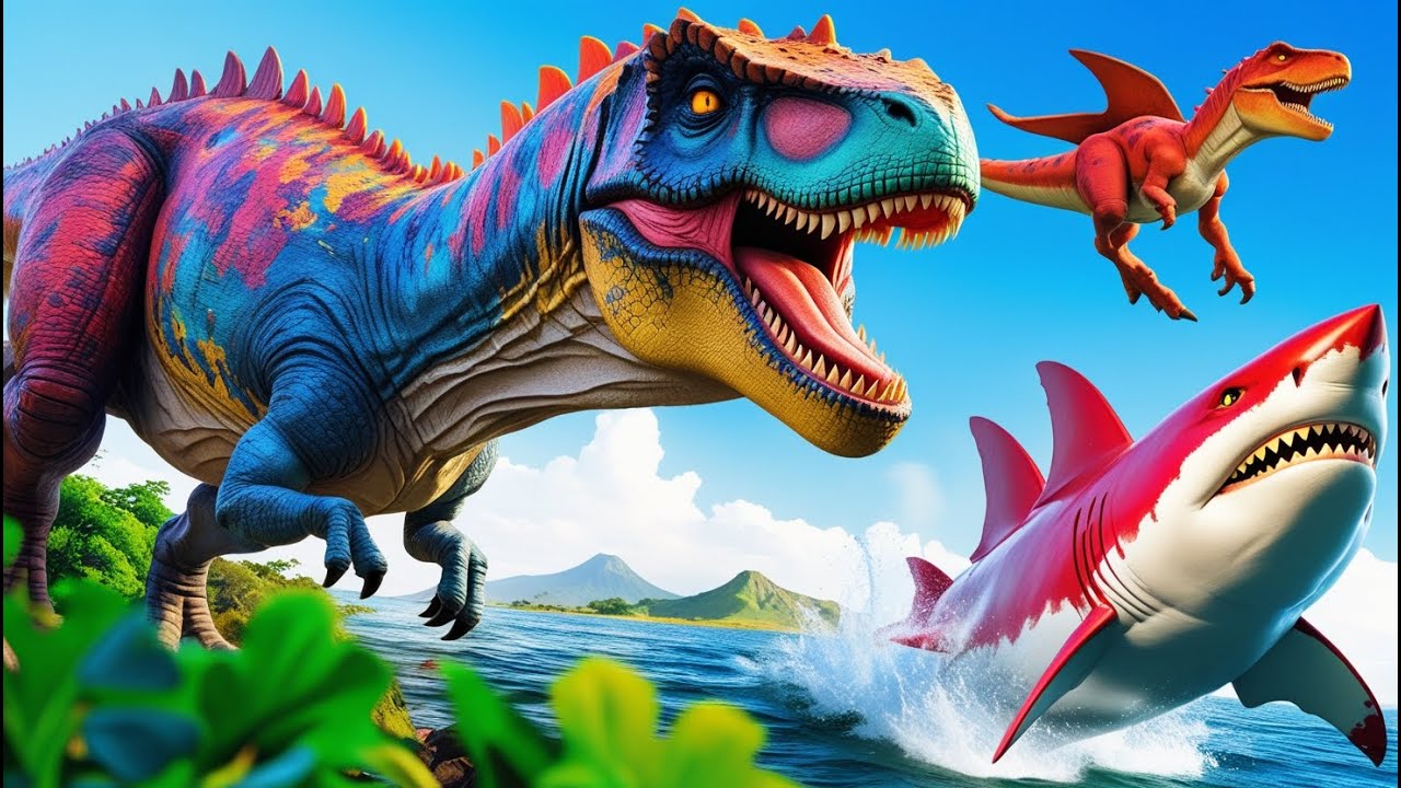 ティラノサウルス・レックス対すべての肉食恐竜と草食恐竜王者が挑む史上最大の恐竜大戦争！