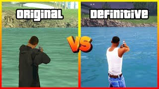 GTA San Andreas - Original vs Definitive Edition - Bullets vs Water comparison