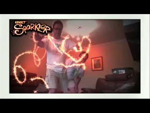 Paint with sparks and Kinect in 3d