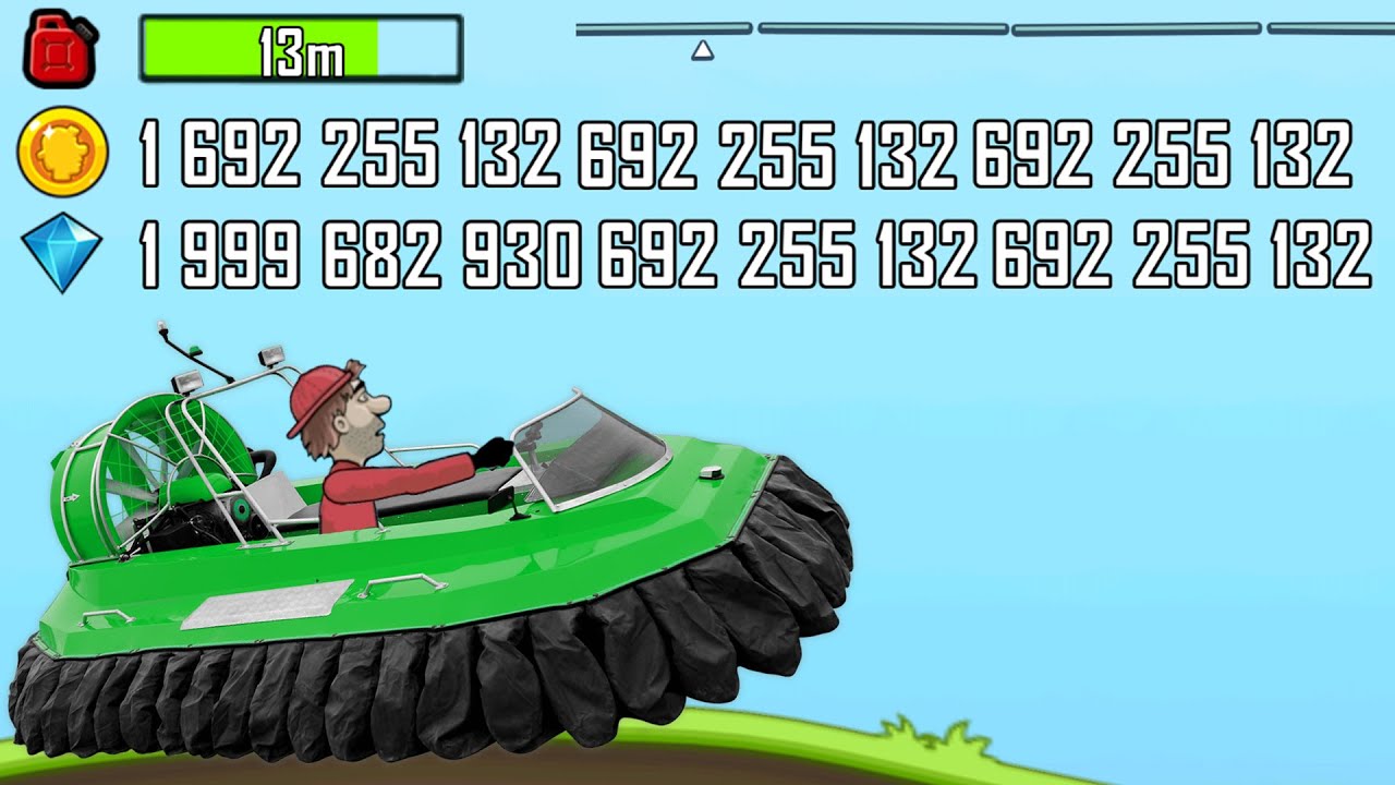 New Hovercraft? Hill Climb Racing! Unlimited Coins and Unlimited Gems