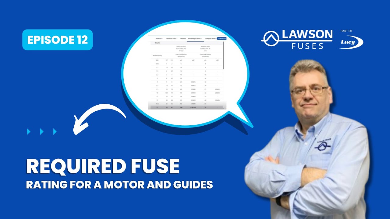 Fuse Masterclass 12 - Determine the Correct Fuse Rating for a Motor and Guides