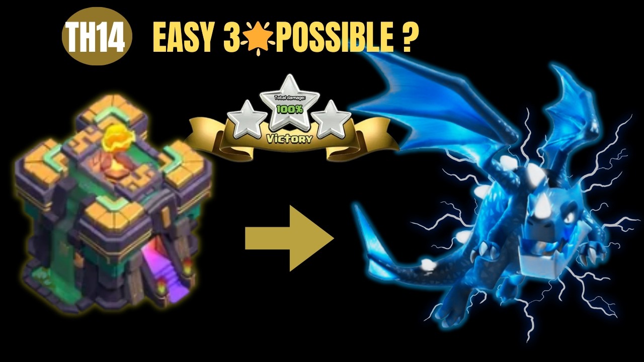 TH14 Electro Dragon Attack Strategy ⚡ Easy 3 Star Guide | Clash of Clans