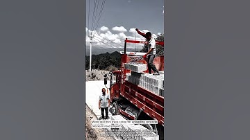 Work tool mini truck crane for unloading concrete blocks in road projects
