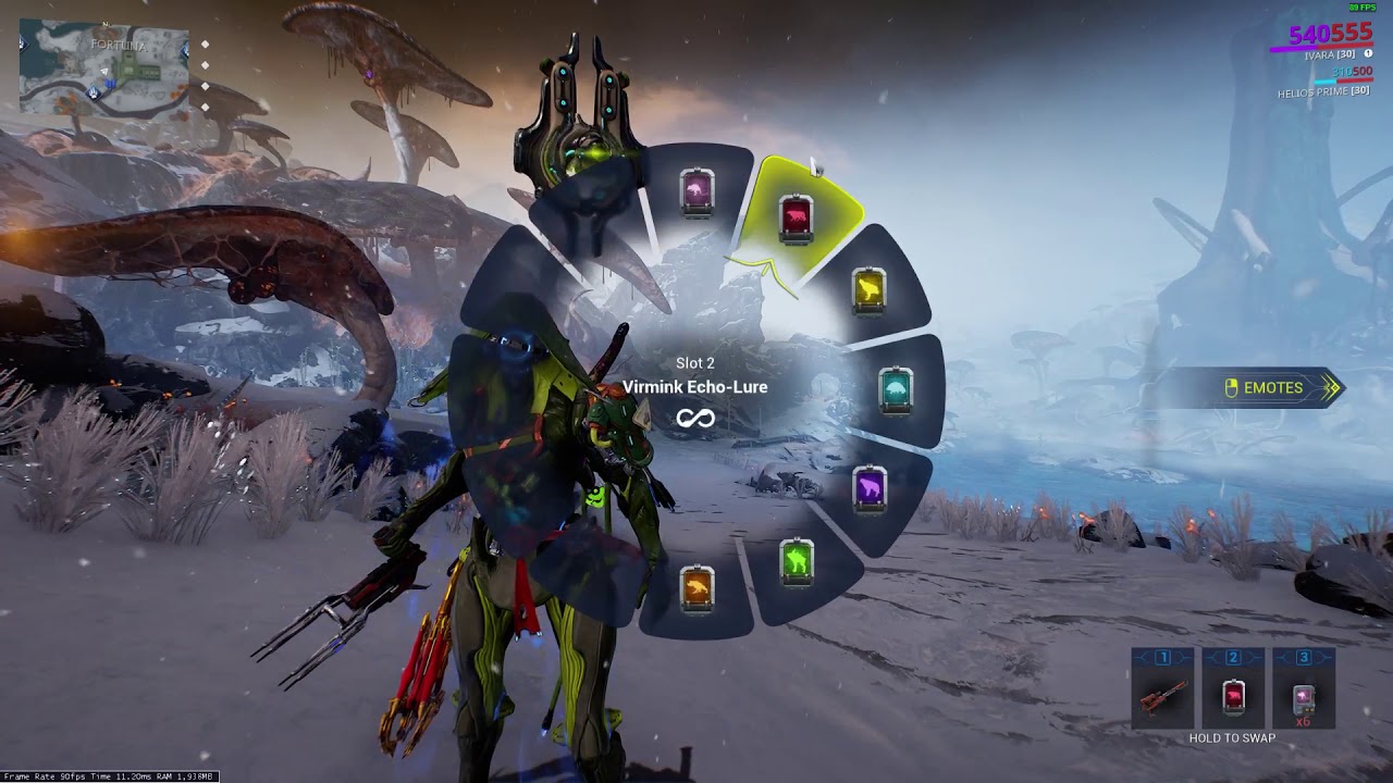Warframe Conservation: Selecting Lures to See Specific Nodes