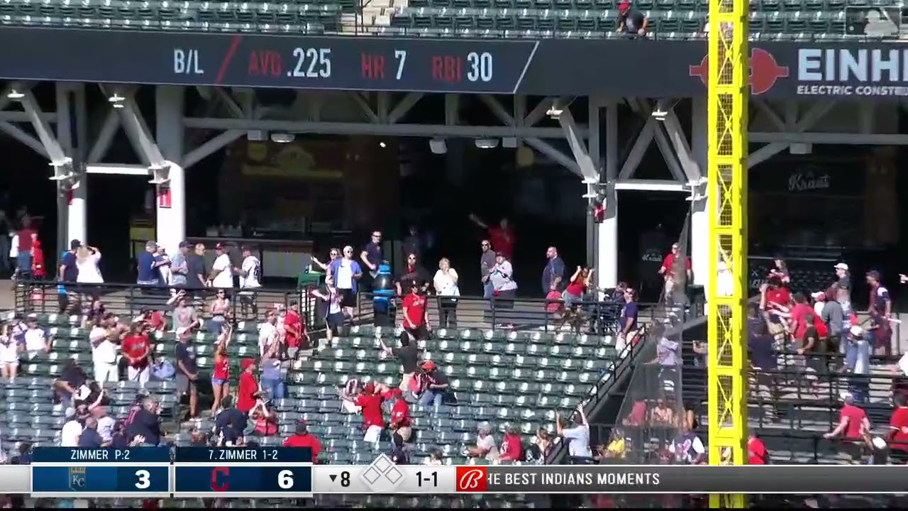 Bradley Zimmer le pegó un jonrón a su hermano Kyle Zimmer