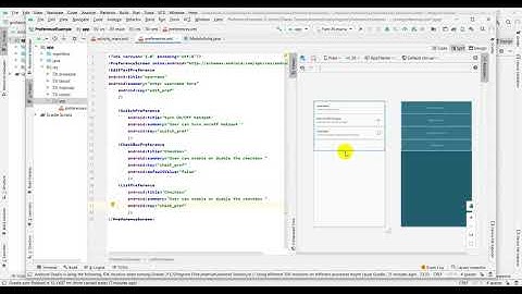preference fragment example in android studio