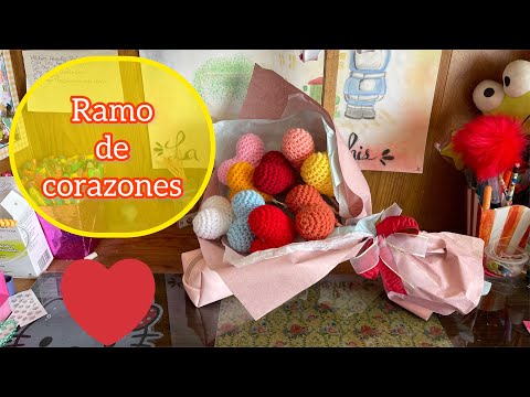 #RAMO CORAZONES#San Valentín#Amigurumis#Paso a paso#Tutorial #ganchillo#Subtítulos#Crochet