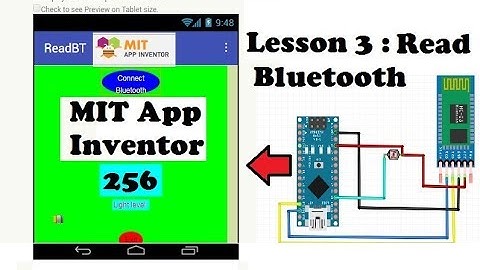 MIT Application inventor  Lesson 3 : Read Bluetooth Arduino