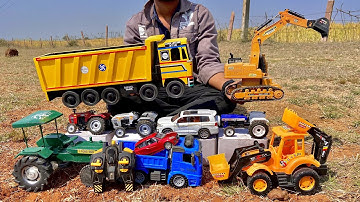 Die Model Unboxing | Tata Dump Truck 12Tyre, Rc JCB Backhoe Loader Excavator, Tractor🚜Eicher, 🚘Car