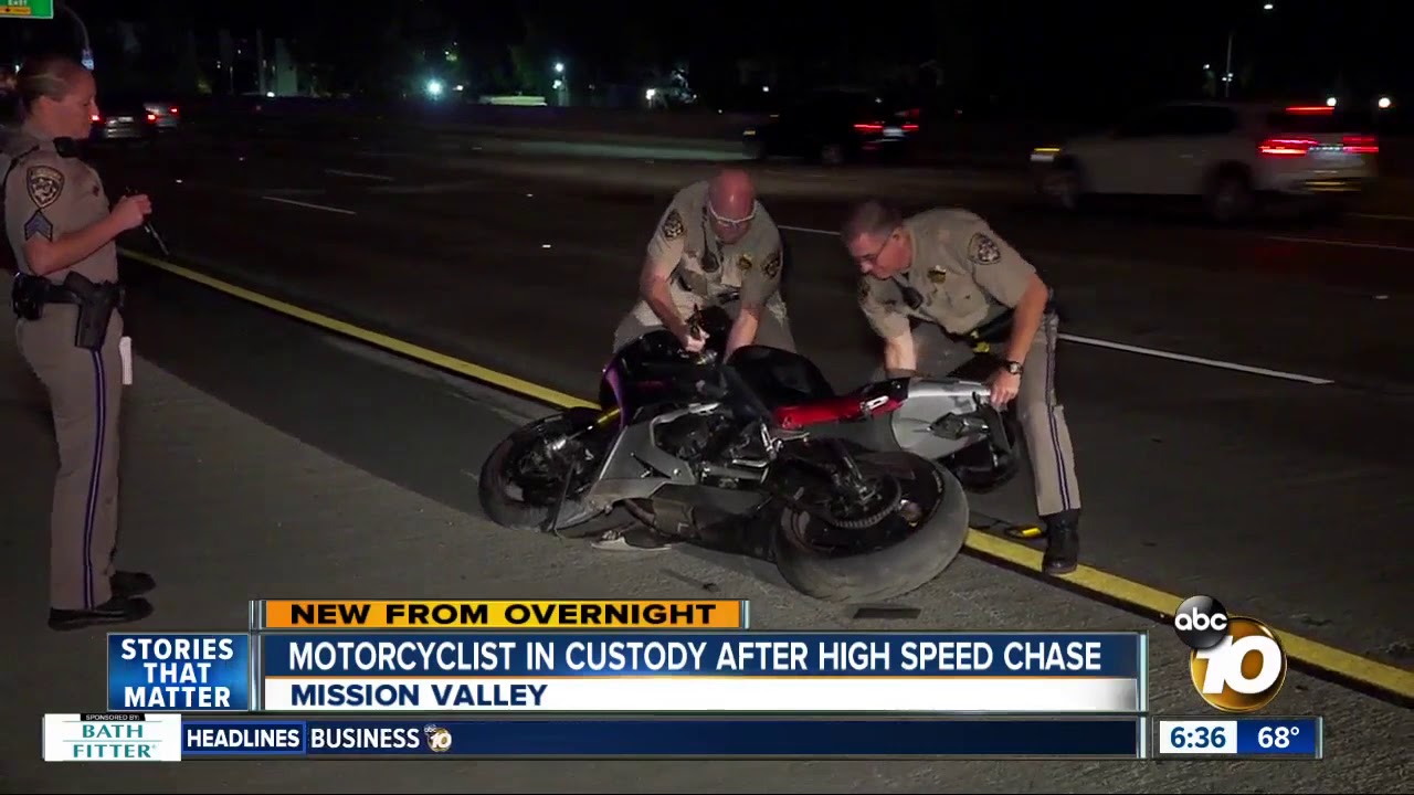 Motorcyclist arrested after leading highspeed chase YouTube
