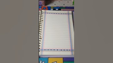 easy border design using highlighters and gel pen only #shorts #shortvideo #trending