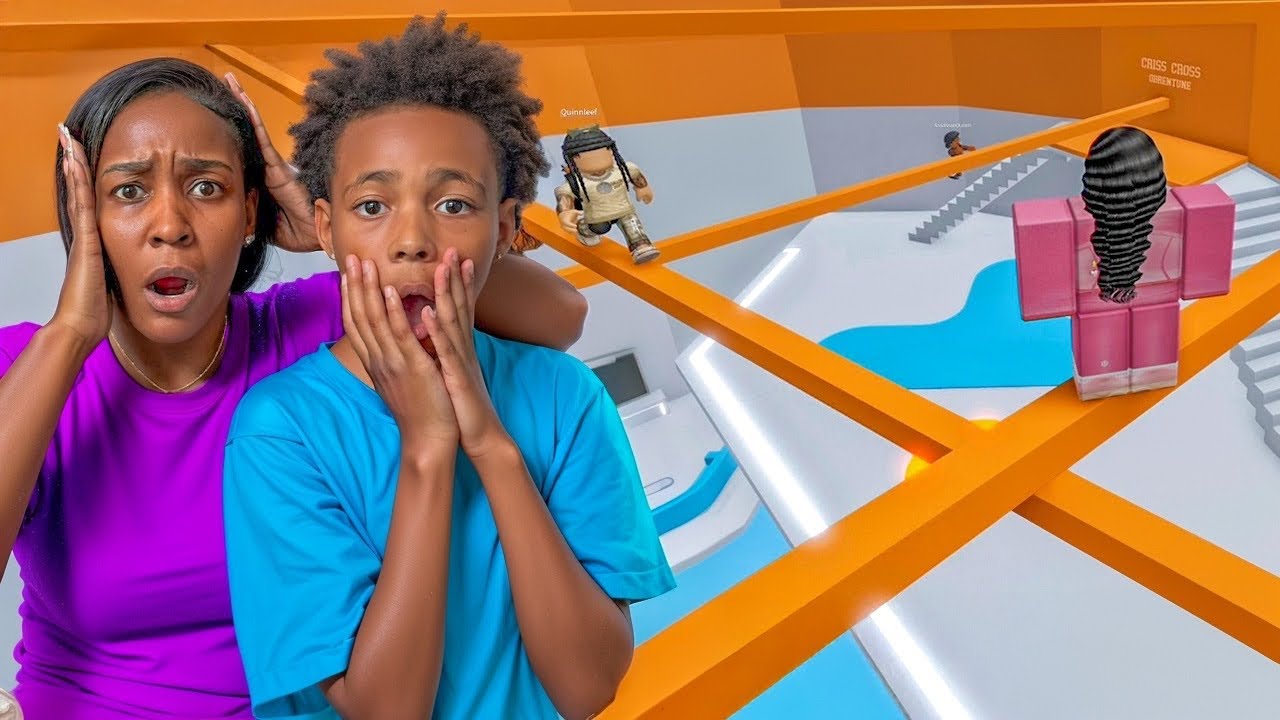 My MOM Plays ROBLOX Tower Of H3LL For The FIRST TIME