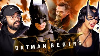 Our first time watching BATMAN BEGINS (2005) blind movie reaction!