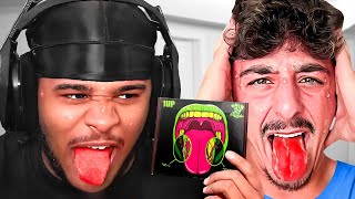 Celebrity Fanum Tries FaZe Rugs SOUR Candy CHALLENGE.. Net Worth