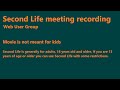 Second Life: Web User Group meeting (6 March 2024)