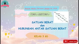 TEMA 3 SUBTEMA 3 MATEMATIKA || SATUAN BERAT DAN HUBUNGAN ANTAR SATUAN BERAT KELAS 3 SD. TEMA 3 SUBTEMA 3 MATEMATIKA || SATUAN BERAT DAN HUBUNGAN ANTAR SATUAN BERAT KELAS 3 SD.