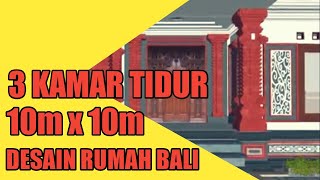 DESAIN RUMAH ADAT BALI MINIMALIS 3 KAMAR TIDUR 1 LANTAI