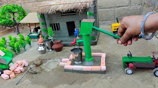 DIY how to make  cow shed | house of animals | horse house – cow shed | mini hand pump |woodwork
