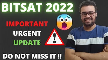 🔴URGENT BITSAT 2022 UPDATE✅🔥MOST ACCURATE  #bitspilani #bits #bitsat2022 #bitsat #bitsatcutoff