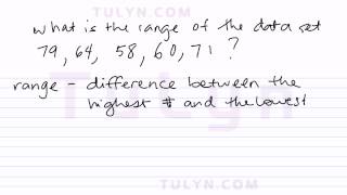 Finding the Range of a Data Set
