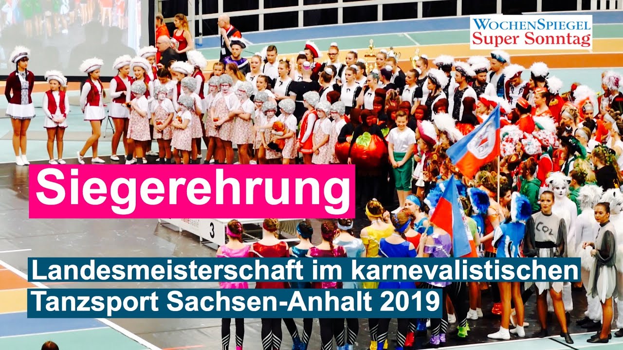 Siegerehrung Landesmeisterschaft karnevalistischer Tanzsport Sachsen-Anhalt 2019