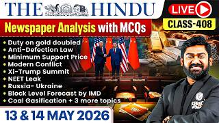 The Hindu Analysis - 13th and 14th May | The Hindu Newspaper Today with MCQs | Aasim Sir