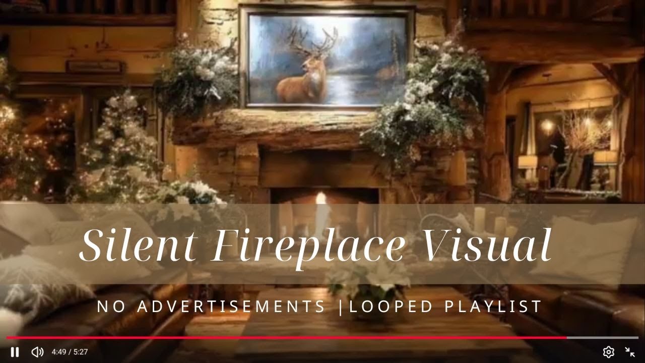 Silent Fireplace Ambiance:Visuals for Focus & Relaxation 