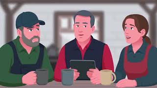 2d animation for the presentation of training at Bixter Academy.